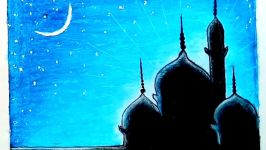 How to draw Ramadan Mubarak with Oil Pastel.Step by stepeasy draw