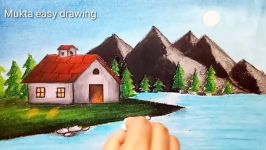 How to draw Moon Light scenery.Step by stepeasy draw