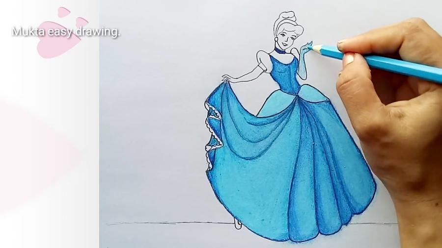 How to draw Cinderella.Step by stepeasy draw