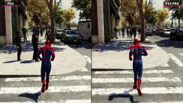 مقایسه گرافیکی بازی marvels spider man بر روی دو کنسول ps4 ps4 pro