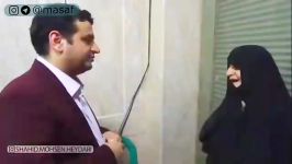 استاد رائفی پور مقابل مادر شهید مدافع حرم، شهید محسن حیدری