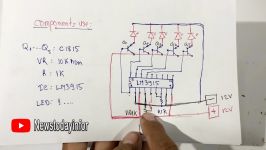 How to make LED Audio Level meter driver circuit using Amplifier 450w at home #3