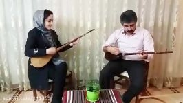 هم نوازی دوتار استاد رضا غلامی خانم نسترن خرسندی  آهنگ یک قرصه