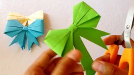  Origami  How To Make A Simple Easy Paper Bow  Easy Paper Crafts