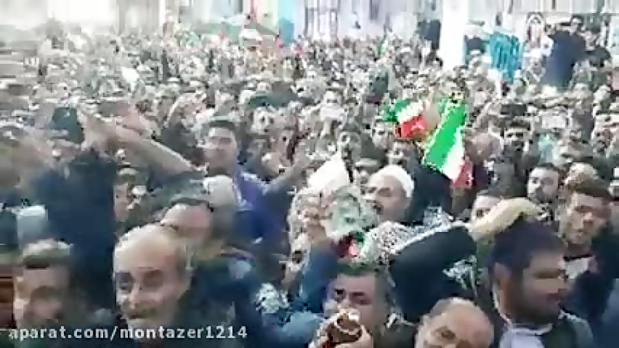 خوش آمد گویی رامهرمزی ها به عربی خطاب به دکتر احمدی نژاد آغاز سخنرانی ایشان