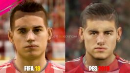 FIFA 19 Vs. PES 2019  All Famous Player Faces  Gameplay Comparison