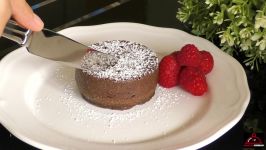 چاکلت لاوا کیک بدون فر Chocolate Lava Cake Without Oven