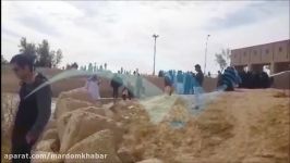 مردم خبرنگار جاري شدن رودخانه هيرمند سيلاب در سيستان