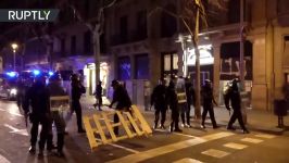 Fire barricades Protest against far right party escalates in Barcelona