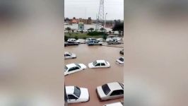 آبگرفتگی شدید غرق شدن ماشین ها در اهواز