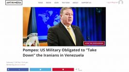 Mike Pompeo Now Says US Is Obligated To Take Down Iran In Venezuela