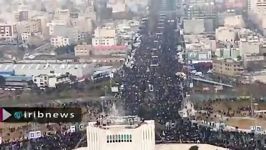 تصویر هوایی حضور حماسی مردم تهران در راهپیمایی یوم الله 22 بهمن