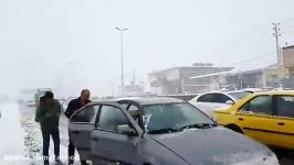 ترافیک سنگین در محور تهران فیروزکوه در پی بارش برف سنگین