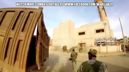 تصاویر ضبط شده دوربین روی کلاه سرباز ارتش سوریه مقابل داعش در بوکمال