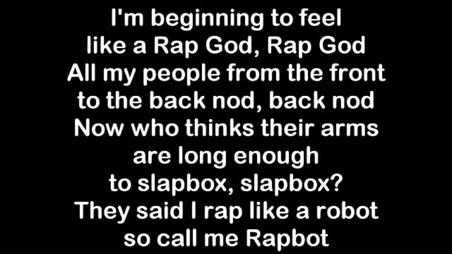 متن اهنگ رپ گاد rap god امینم eminem +ت