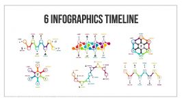 پروژه آماده افتر افکت مجموعه 6 اینفوگرافی تایم لاین