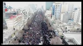 تصاویر هوایی حضور باشکوه مردم مشهد در راهپیمایی 22 بهمن 1397