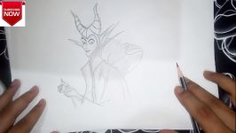 How to draw maleficent step by step for Kids