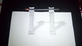 How to draw 3d drawing pillar drawing step by step