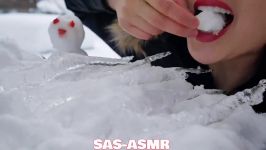 ASMR Icicle + Snow EXTREME ICE CHEWING RELAXING EATING SOUNDS  SAS ASMR