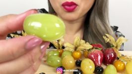 CANDIED FRUITS TANGHULU  ASMR Crunchy Eating Sounds  N.E Lets Eat