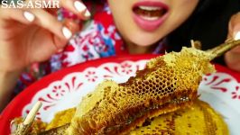 ASMR Raw Honey Comb EXTREME STICKY EATING SOUNDS No Talking  SAS ASMR