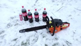 EXPERIMENT CHAINSAW VS COCA COLA