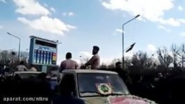 مراسم تشییع پیکرهای مطهر پاسداران مرزهای عزت امنیت در اصفهان