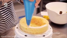 آموزش خامه زدن تزیین کیک خامه