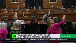 ‘War criminal’ – Activists burst in on Abrams ‘ Congress grilling