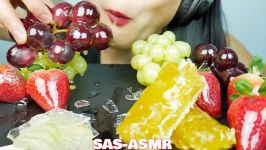 ASMR CANDIED FRUITS Tanghulu HONEYCOMB + ALOE VERA CRACKLING SMR