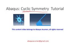 Abaqus How to do Cyclic Symmetry problem step by step