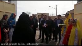 حضور دکتر کاظمی باباحیدری درافتتاح مرکزآموزشی سعدی وکلنگزنی مرکزامام رضاعگوجان