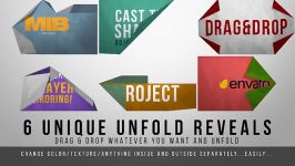 پروژه آماده افترافکت  Videohive Folding Unfolding Logo Artwork Reveal Pack