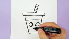 HOW TO DRAW A CUTE DRINK  SUPER EASY AND KAWAII