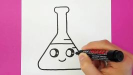 HOW TO DRAW AN ERLENMEYER FLASK CUTE AND EASY