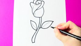 HOW TO DRAW A ROSE  SUPER EASY ROSE TO DRAW