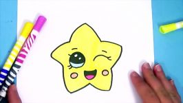 HOW TO DRAW A CUTE CARTOON STAR STEP BY STEP