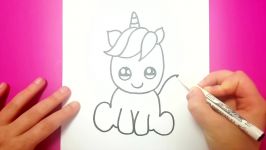 HOW TO DRAW A CUTE UNICORN EASY  DRAWING TUTORIAL