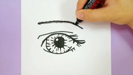 HOW TO TURN WORD EYE INTO A CUTE EYE  HAPPY DRAWINGS