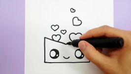 How To Draw A Cute Envelope with Love Hearts EASY  HAPPY DRAWINGS