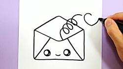 HOW TO DRAW A CUTE LOVE ENVELOPE EASY  HAPPY DRAWINGS