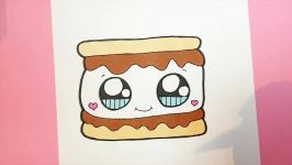 HOW TO DRAW KAWAII SMORES  CUTE AND EASY DRAWING