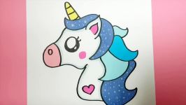 HOW TO DRAW A SUPER CUTE UNICORN EMOJI EASY