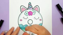 Drawing and Painting  HOW TO DRAW A CUTE UNICORN DONUT EASY