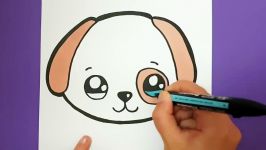 How To Draw and Color a Cute Puppy Emoji  EASY  HAPPY DRAWINGS