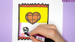 DRAWING FOR KIDS  How to Draw a Cute Chocolate Bar  Happy Drawings food