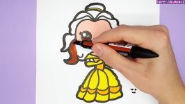 DISNEY DRAWING  How to Draw and Color Belle  Beauty and the beast
