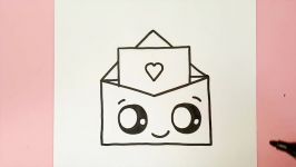 HOW TO DRAW A SUPER CUTE LOVE ENVELOPPE  VALENTINES DAY