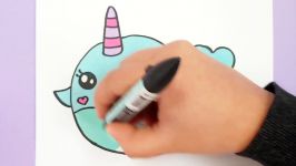 KAWAII EINHORN NARWHAL SELBER MALEN  DIY